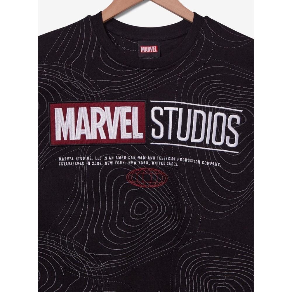 Marvel Studios Logo Topographic Pattern Crewneck-… - image 2